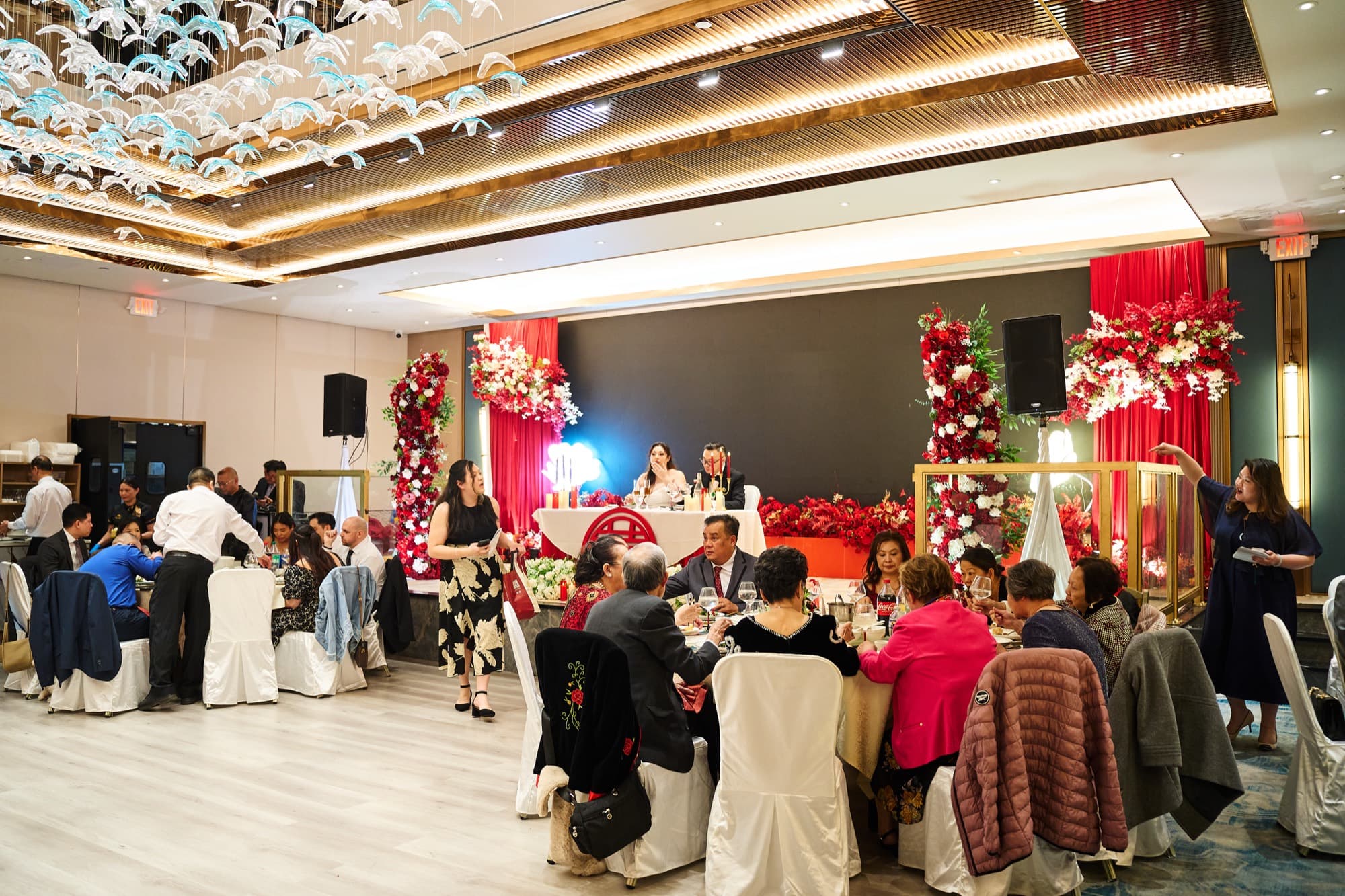 The couple's sweetheart table