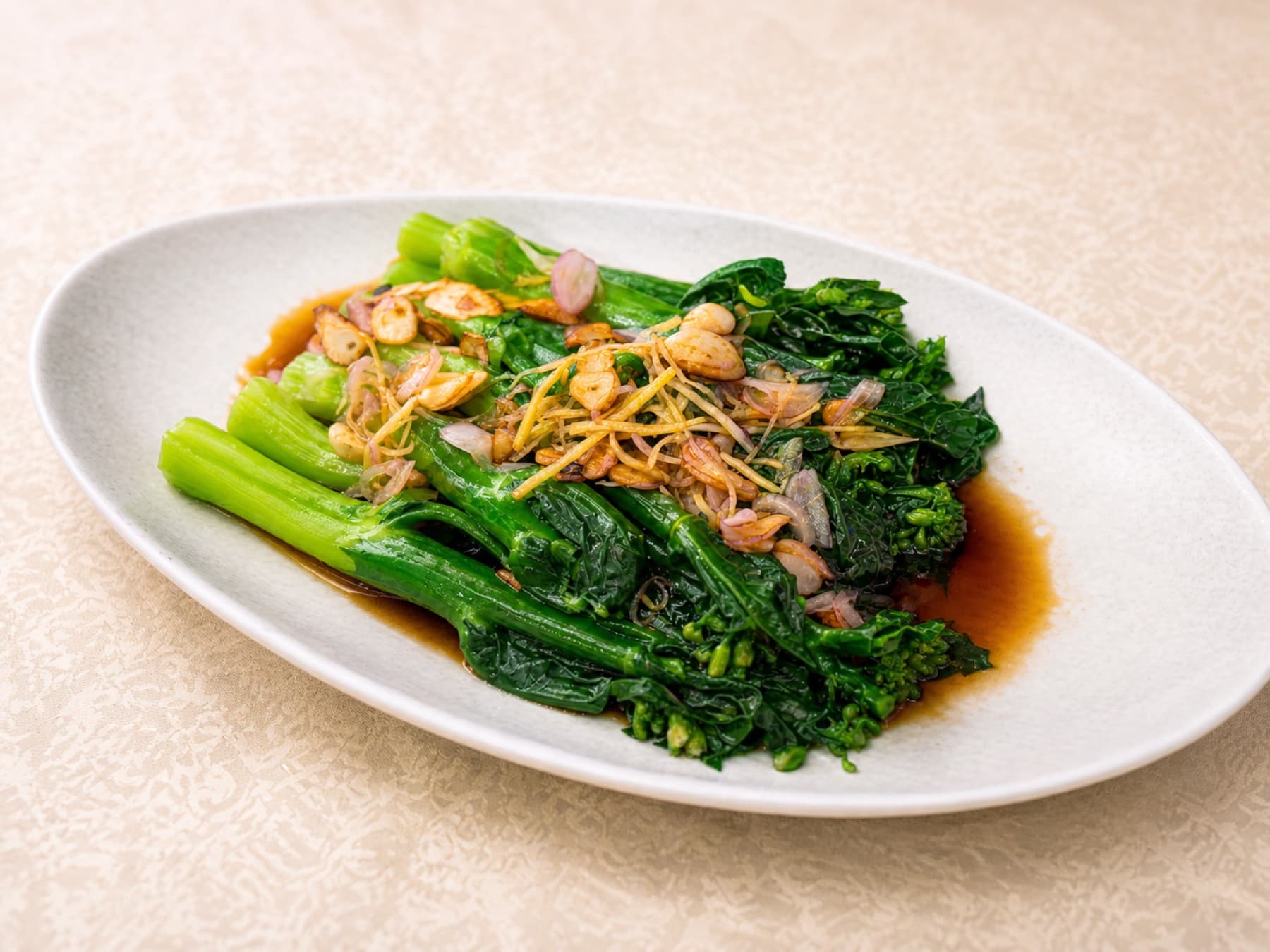 Scallion-scented Chinese broccoli