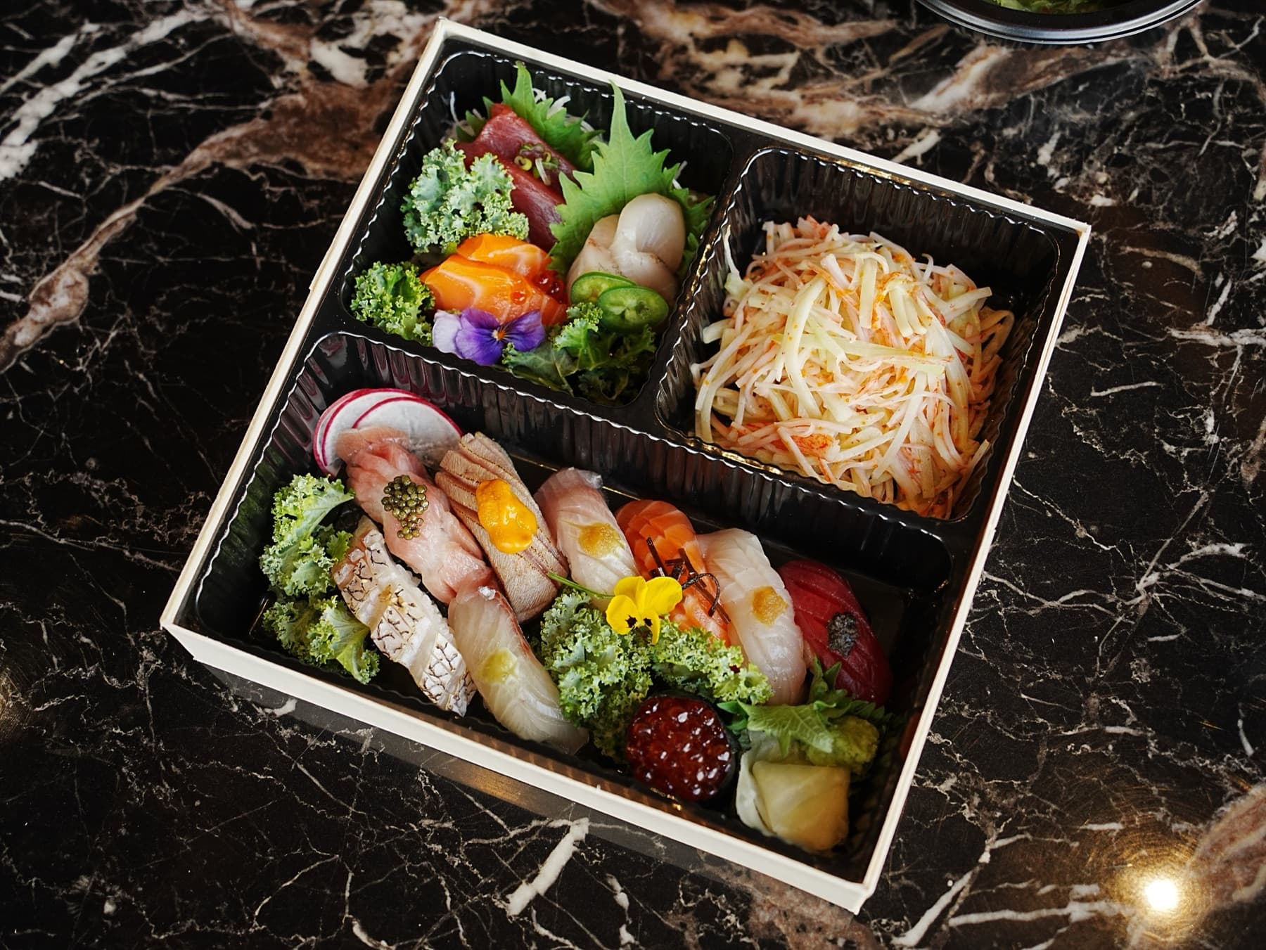 Sushi and roll bento box