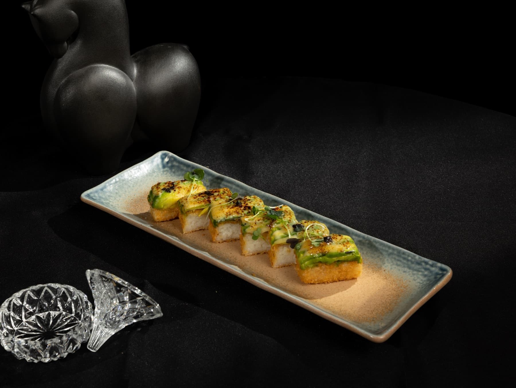 Truffle avocado crispy sushi