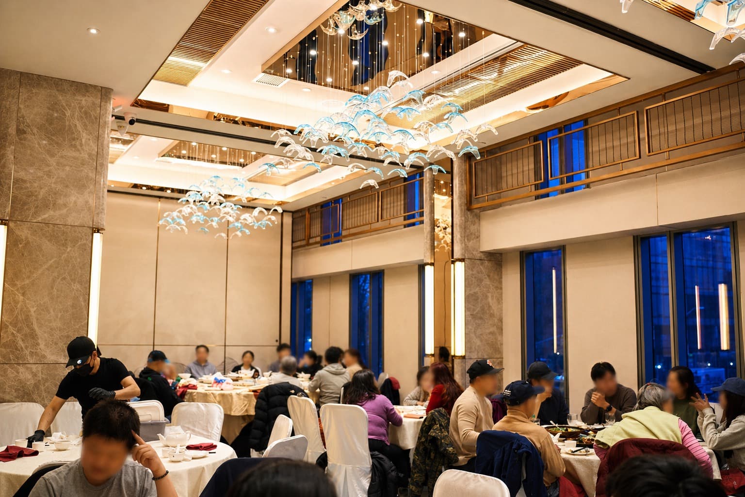 Banquet hall during an event