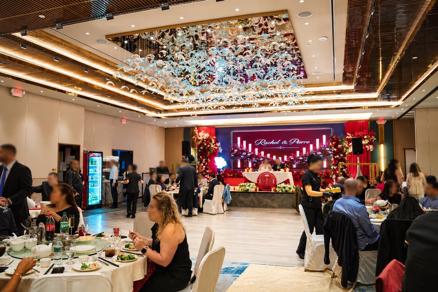 Wedding reception in the grand ballroom